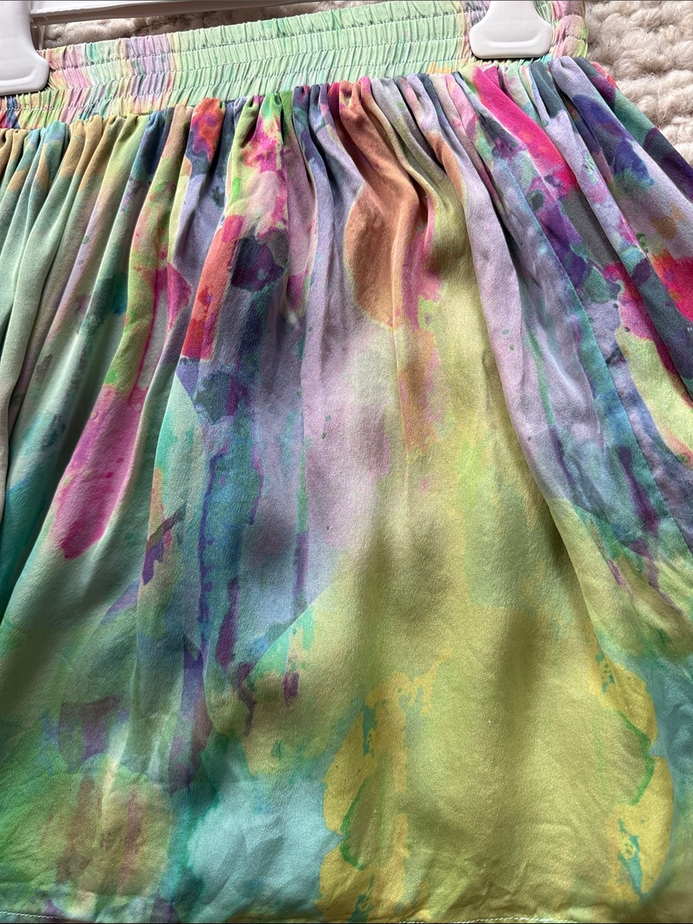π NEW Browns couture Watercolor Print Pleated Skirt - Multicolor - Picture 3 of 6